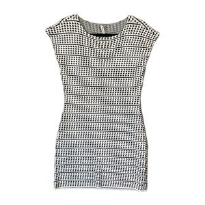 Tessori Houndstooth Bodycon Womens L/XL Sleeveless Knee Length  Dress